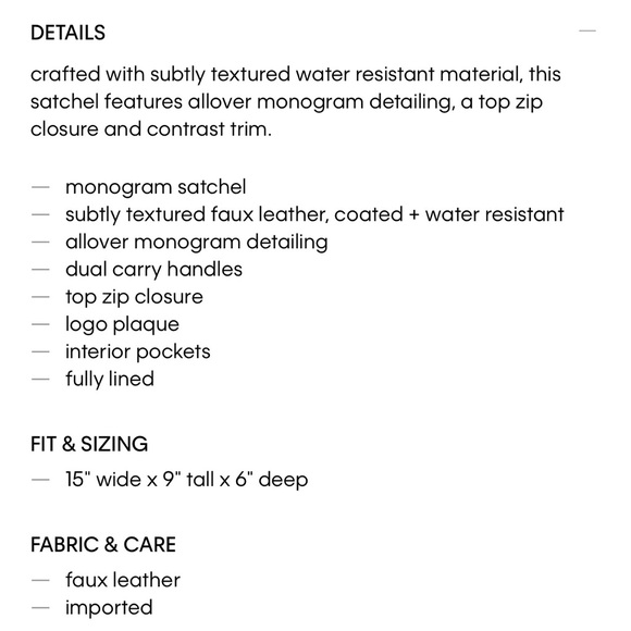 CALVIN KLEIN MONOGRAM SATCHEL - Picture 8 of 8